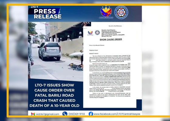 LTO issues SCO to Barili driver involved in fatal road crash - related article thumbnail
