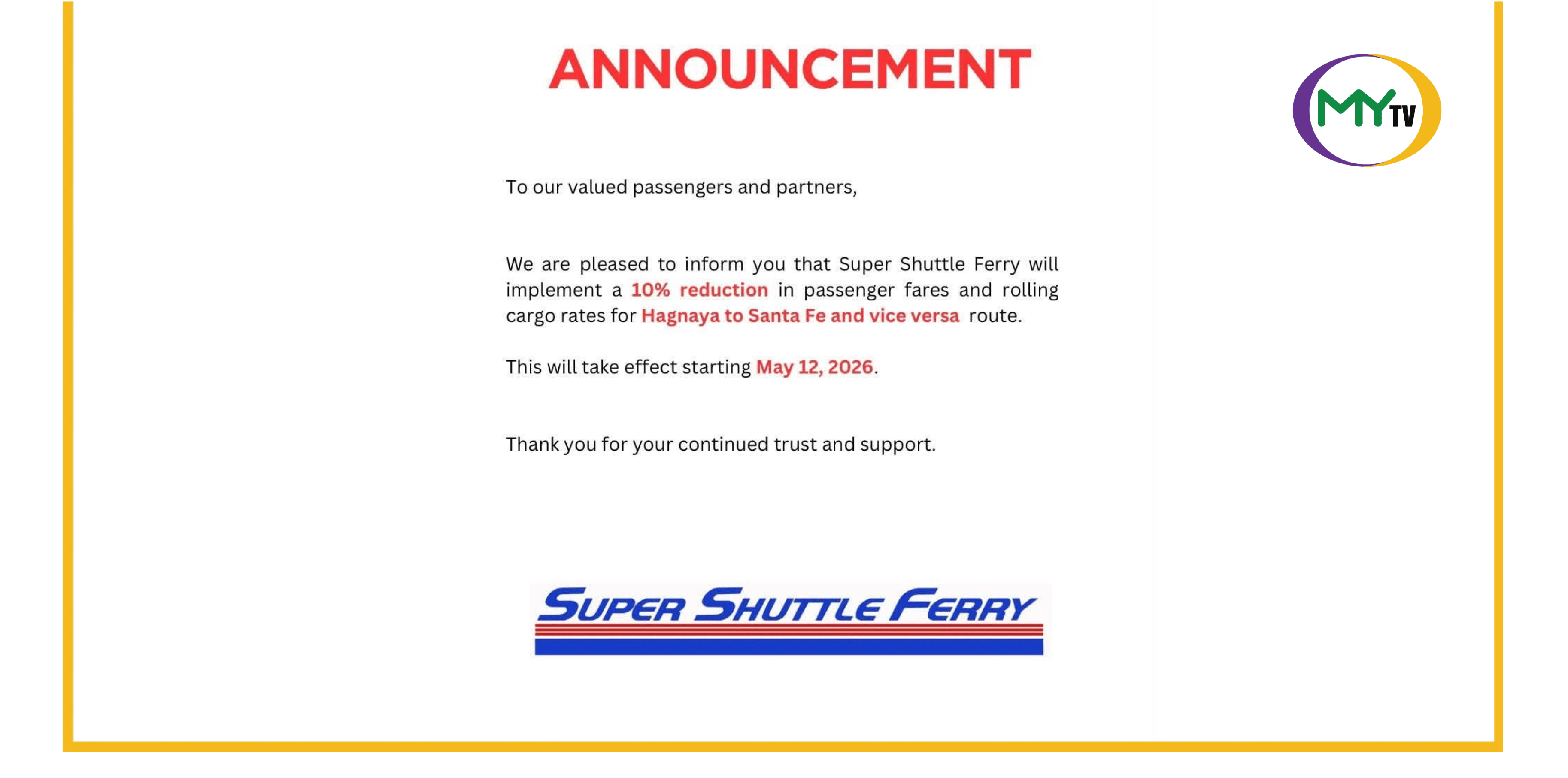 Bantayan ferry fares go down - related article thumbnail