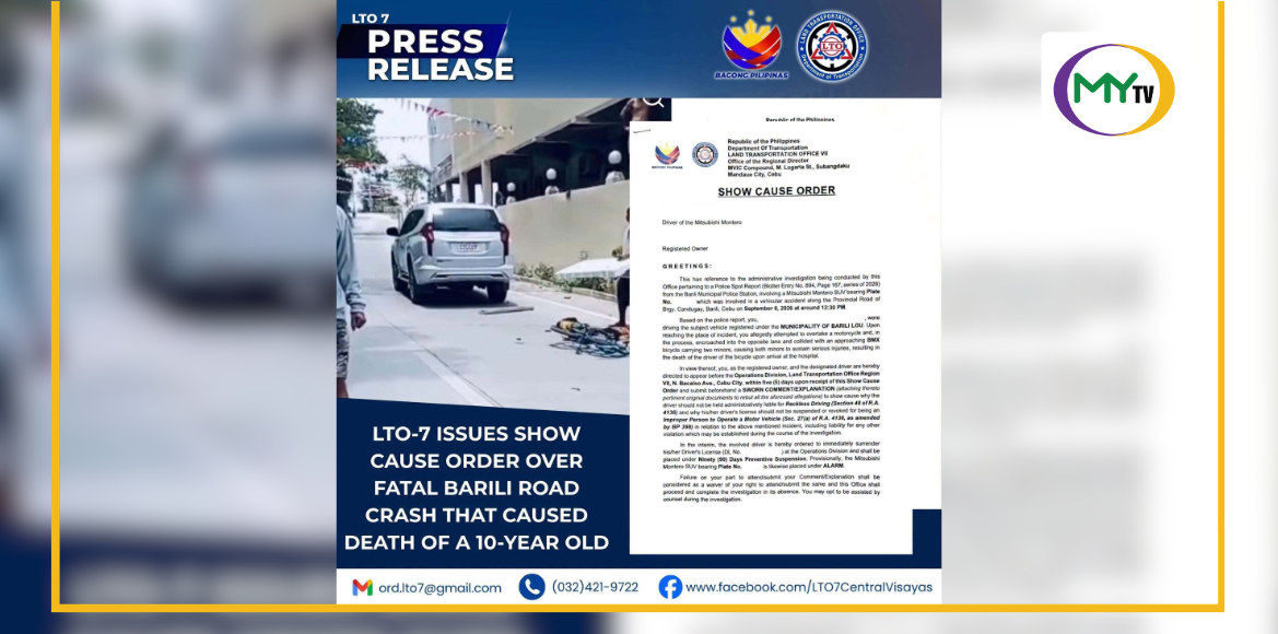 LTO issues SCO to Barili driver involved in fatal road crash - related article thumbnail
