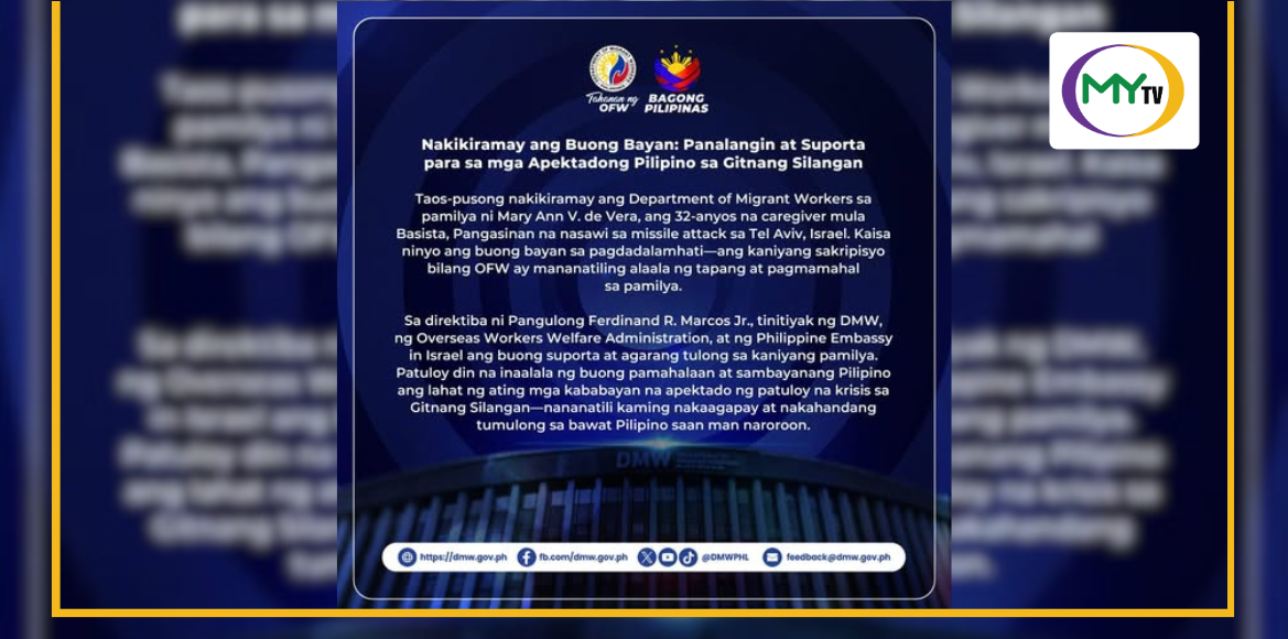 CRISIS IN MIDDLE EAST: Filipina caregiver killed in Israel - National article