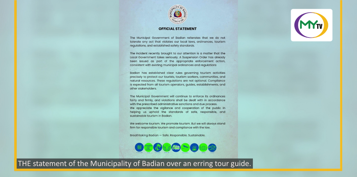 Badian tour guide penalized over misbehavior - related article thumbnail
