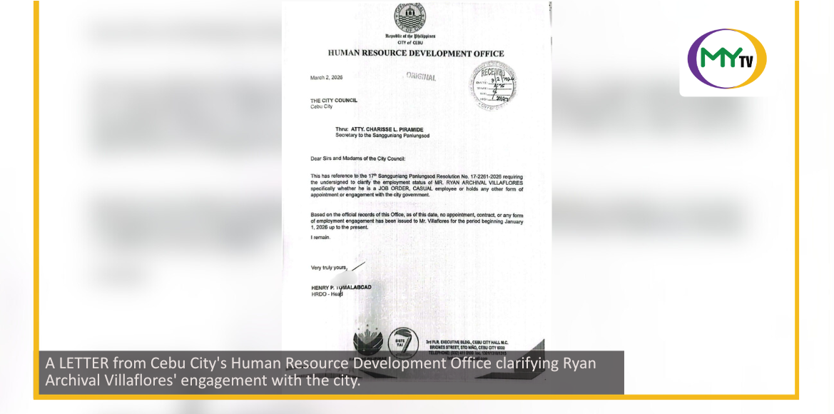 Ryan Archival Villaflores, involved in Sinulog activities but has no employment records with Cebu City  - related article thumbnail