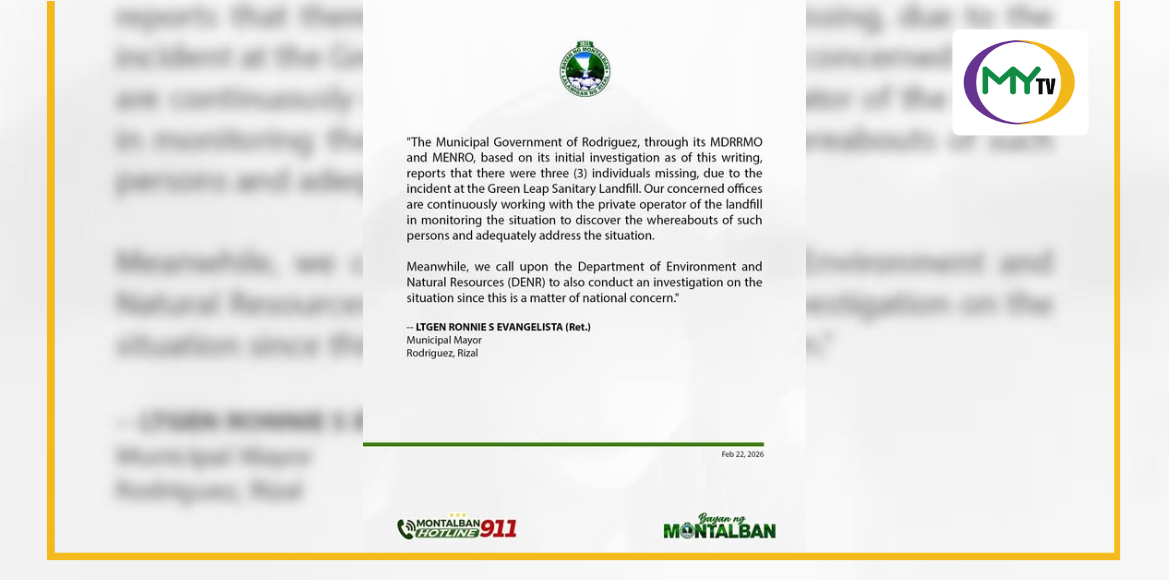 3 missing in Rizal trash slide - National article