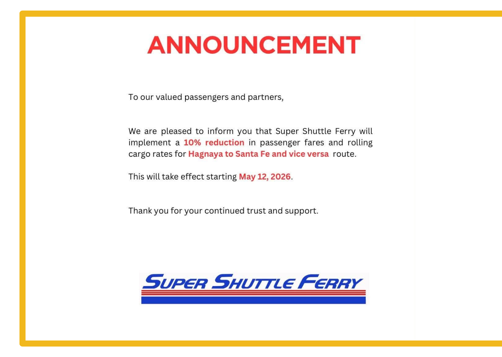 Bantayan ferry fares go down - related article thumbnail